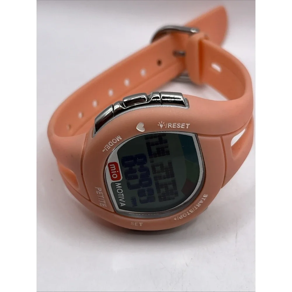 Mio Motiva Petite Watch Heart Rate Monitor Calorie Counter Pink- New Battery
